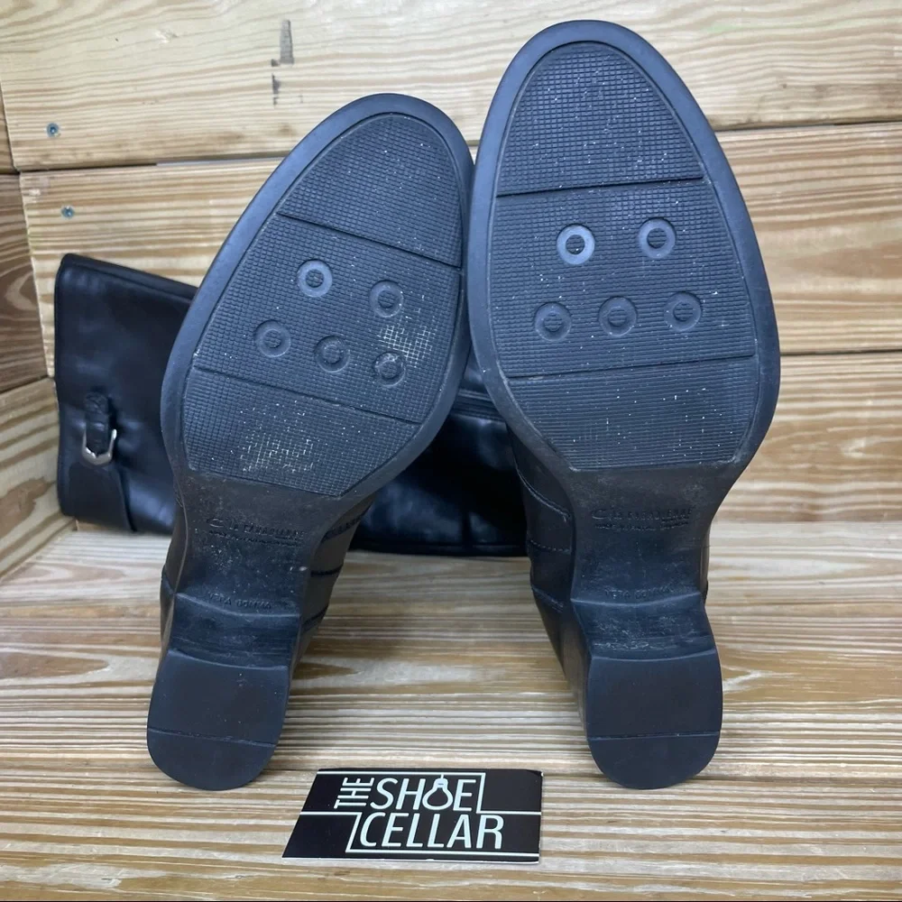 La Canadienne Women’s 9 Tall Heeled Boots Black Leather Fleece Lined Boots - Picture 10 of 10